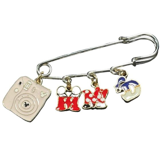 Mickey Minnie Mouse Lapel Pin Donald Duck Safety Pin Brooch Jewelry Accessories - Picture 1 of 11